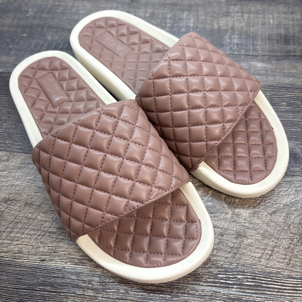 APL Slides Men's 10β Lusso Mauve Beachwood/Pristine Leather Sandals $195 NEW